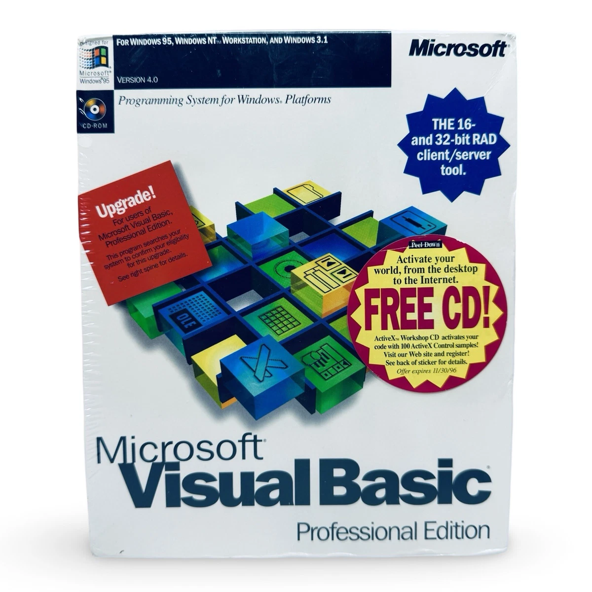 未開封 Microsoft Visual Basic 4.0 英語版 美品 未開封 Microsoft Visual Basic 4.0 英語版 美品 未開封 Microsoft