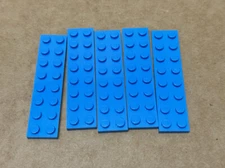 LEGO Parts - Dark Azure Plate 2 x 8 - No 3034 - QTY 5