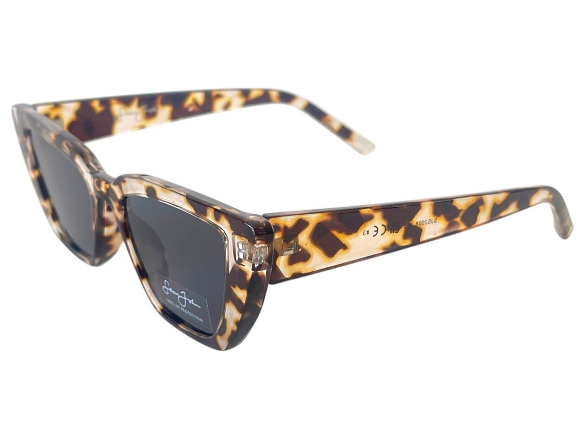 Sean John SJS2008 Translucent Burnt Orange Cat Eye Sunglasses Eschenbach Solar Shield® Orange Tinted Blue Light Sunglasses main image 2