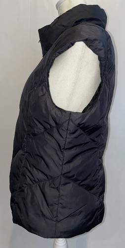Puffer Vest halogen Large Black Down Filled Full Zip Sleeveless - Picture 3 of 8