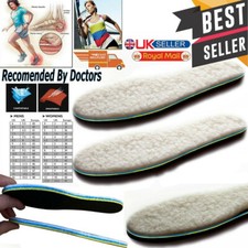 Size 2.5-35 Sheepskin Insoles Soft Warm Winter Thick Inner Soles Wool Plush Pad