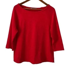 InCashmere Red Top Size Medium
