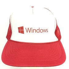 Vtg Microsoft Windows Cap Computer Software Nerd Employee Baseball Trucker Hat
