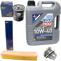 MotoröL Filter Set MOS2 10W40 5 Liter + ÖLablassschraube FüR Dacia Logan Renault