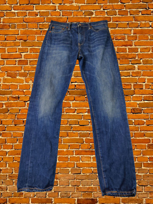 LEVIS 522 MED BLUE W30 L31 JEANS DENIM MID RISE SLIM TAPERED ZIP FLY MENS 30X31