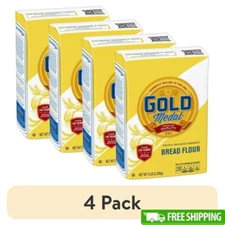 5lb Premium Quality Unbleached Bread Flour Ideal Baking Rolls Pizza Breads New