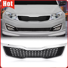 For 2011 2012 2013 Kia Optima Ex Lx Sx Front Bumper Upper Grille Black Chrome