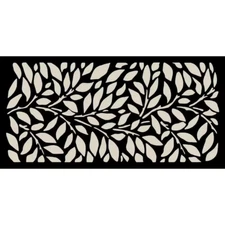 New Style Metalart Laser Cut Metal Black Treeleaves Privacy Fence Screen (24 In.