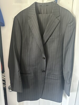 42L Armani Collezioni $1595 2-Piece Suit - Gray Pinstriped-2b36EA