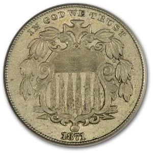 1871-P Shield Nickel — photo from another recent sale