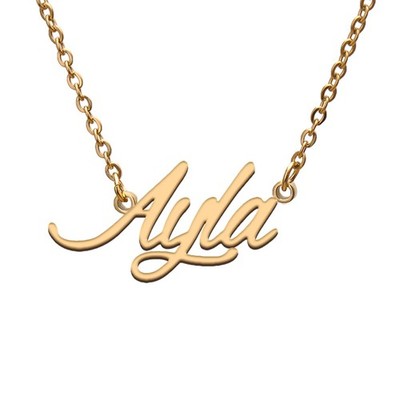Ayla Namensschild Halsketten für Sie Seine Freunde Familie Beziehung Erinnerung Schmuck