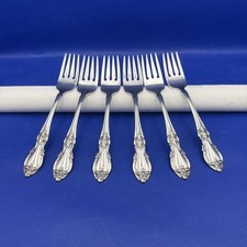 Oneida Community LOUISIANA Stainless Salad Fork Glossy Silverware Flatware Set 6