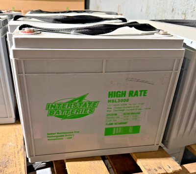 Interstate HSL3000 12V 145Ah AGM VRLA UPS Data Center Battery 520W/Cell Telecom