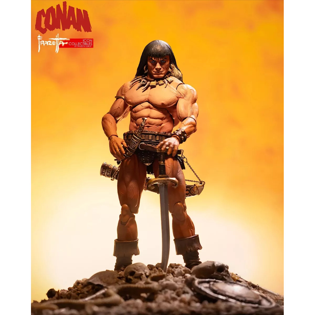 Icon Collectibles Conan 1/12 figurine Frank Frazetta jouet de collection fantasy