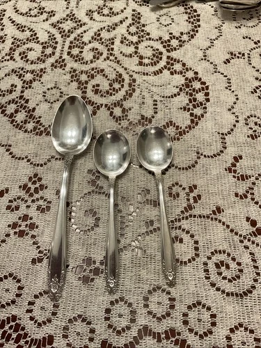 International  Silver Co. Prelude Pattern 3 Sterling Silver Serving & Soup Spoon
