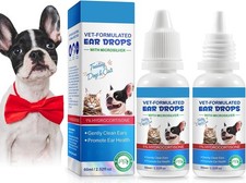 2 Pack Dog  Cat Ear Infection Treatment Drops, with 1 2 pack, 2 pack blue