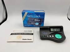 Radio Shack 63-915 Talking Curve Alarm Clock w/ LCD Display In Box/Tested