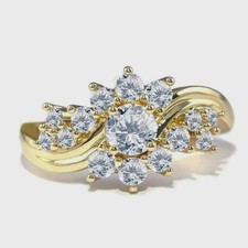 Women ring 14k gold plated