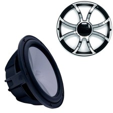 Wet Sounds Revo 10" Sub Grill-Black Sub Black Grill with Stainless Inserts-4 Ohm