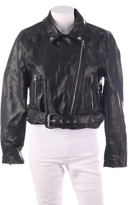 ZARA Kunstlederjacke Lederjacke Faux Leather XL Schwarz
