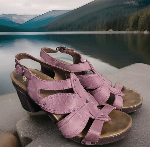 Dansko Womens Nina Slingback Heels Sz 40 US 9.5 - 10 Purple SANDALS Shoes