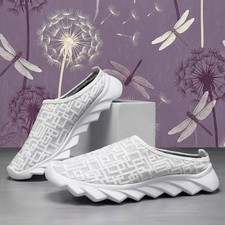 White Backless Slip-on Trainers Size 9