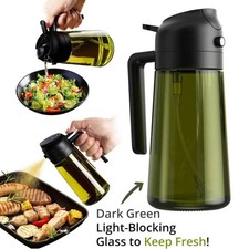 1 Stück Lichtblockierender 16 Unzen Olivenölspender 2 in 1 Ölsprüher für Küche UK