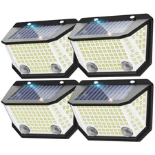 Kasonic Solar Lights Outdoor, 122 LEDs Wider Motion Sensor Lights with 300°Wi...