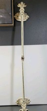 Vintage Metal Gold Creme Ornate Towel Bar Holder Wall Mount MCM