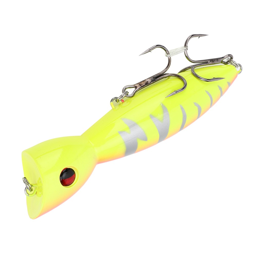 1PC Plastic Fishing Popper Lure Lifelike Hard Bait W/ 3D Fish Eye For Anglers