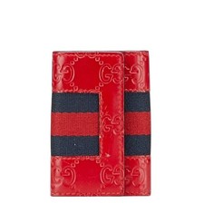 Gucci Guccisima Sherry Line 6-Row Key Case Navy