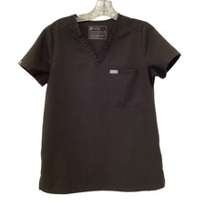 FIGS Catarina Scrub Top XS Black V-Neck Technical Collection FW1000 Womens