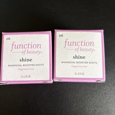 2x Function of Beauty Shine Hair Goal Booster Shots 2 x 2 fl oz New