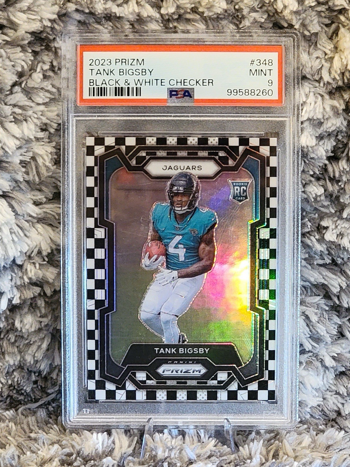 2023 Panini Prizm #348 Tank Bigsby RC - Black and White Checker Rookie PSA 9