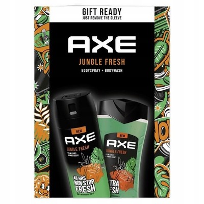 Axe Men Geschenkset   Jungle Fresh (Deodorant Spray 150ml & Duschgel 250ml)