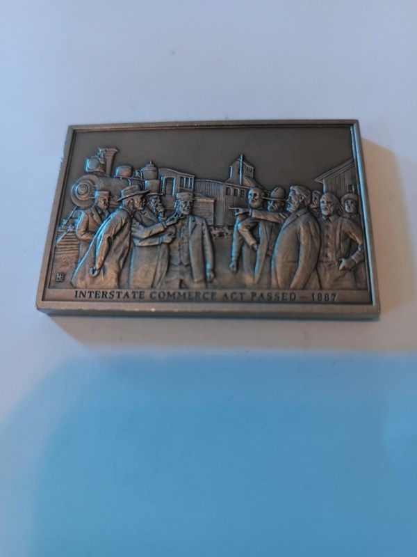 American Revolution Bicentennial Interstate Commerce Act Passed Fine Pewter Bar