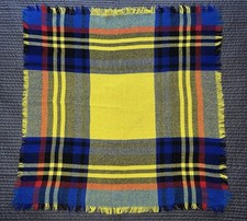 VTG 60/70  s Durlyne Scarf, Cold Weather Weight, Vibrant Yellow, Blue, Red  Blk