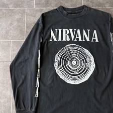 Vintage NIRVANA Mens Black Long Sleeve T-Shirt Size XL