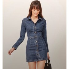 Arizona Arizona Dress Denim Button Front Size 8