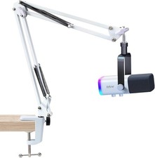 White Boom Arm for Fifine AM8 - Mic Arm Compatible With Fifine Microphone