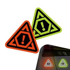 2 PCS Car Warning Stickers, Night High-Visibility Safety Reflective Decals,