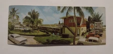 1961 Sea Castle On The Ocean Pompano Beach Over-sized Panoramic Postcard