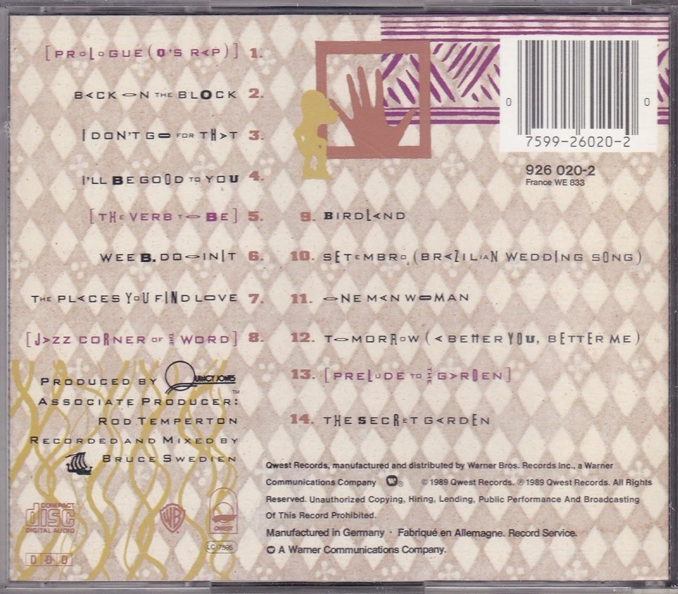 Quincy Jones - Back On The Block (CD) - Bild 2 von 2