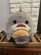 Snackles 14 inch SERIES TWO William the Shark with Sonic Drive-In Burger, NWT
