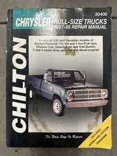Chrysler 1967-88 Repair Manual Full Size Trucks Chrysler 1967-88 Repair Manual Full Size Trucks