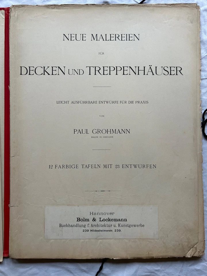 Lithografie Grohmann Maler in Dresden Jugendstil Serie 3 Neue Malereien - Bild 3 von 4