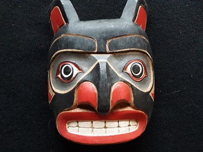 NORTHWEST COAST CLASSIC DESIGN, ''BEAR''  EFFIGY MASK, WY-0626*08439