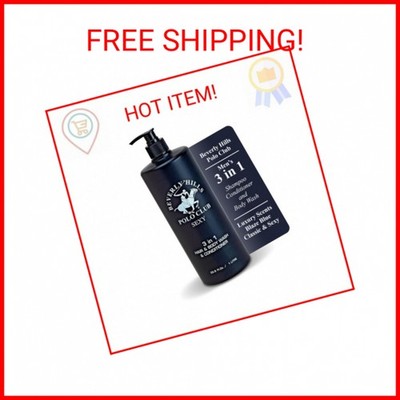 Beverly Hills Polo Club Men's 3-in-1 Shampoo Conditioner Body Wash - Luxury Scen
