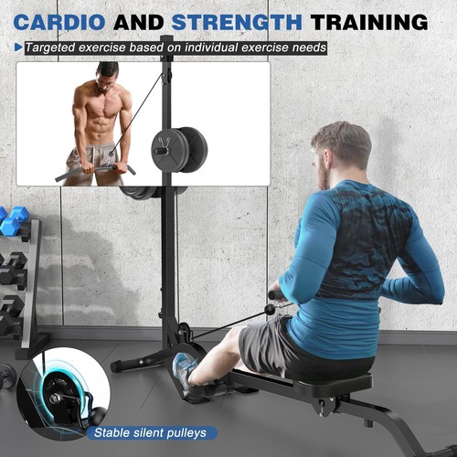 Foldable Rowing Machine ONETWOFIT LAT Pull Down Machine In