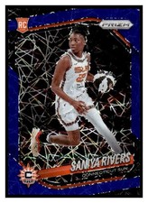2025 Prizm WNBA Blue Velocity 131 Saniya Rivers Rookie RC Connecticut Sun card
